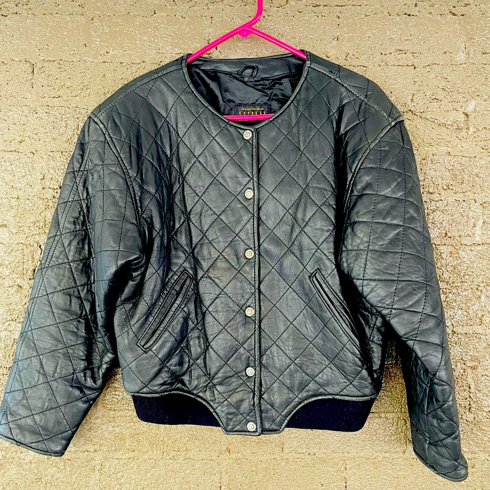 Compagnie Internationale EXPRESS Quilted Leather Jacket